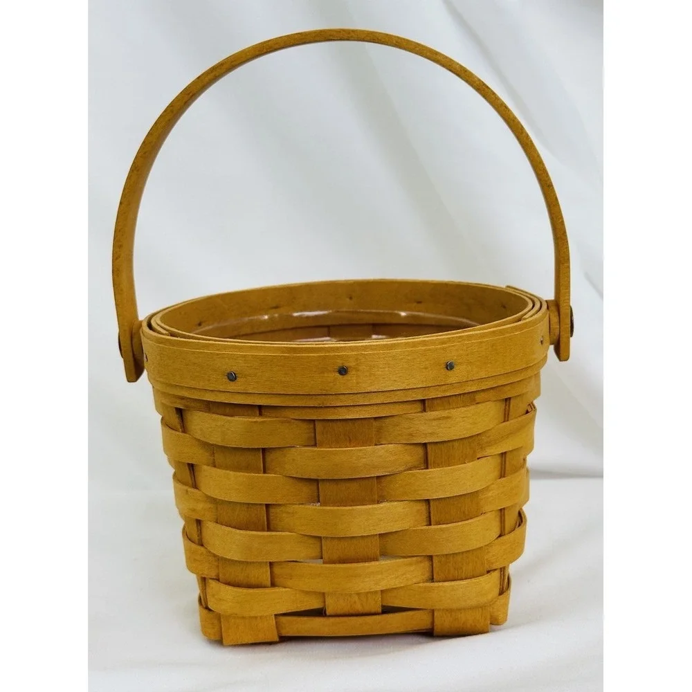 Longaberger 2002 Handled Hand Woven Basket 6.5